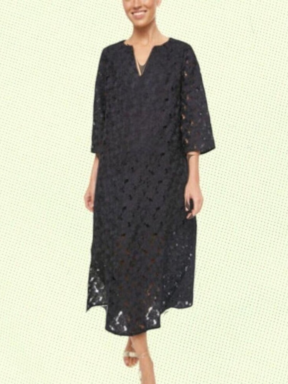 Tuckernuck Jamie Eyelet Midi Dress S